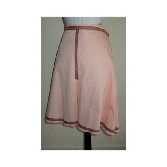 Vintage Moschino Cheap and Chic Pleated Peach Ribbon Skirt 100% Cotton Size 10 - Picture 5 of 8